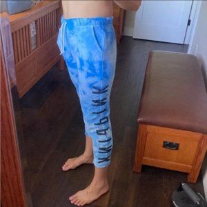 VS PINK CROP SWEATPANTS TIE DYE sz XS